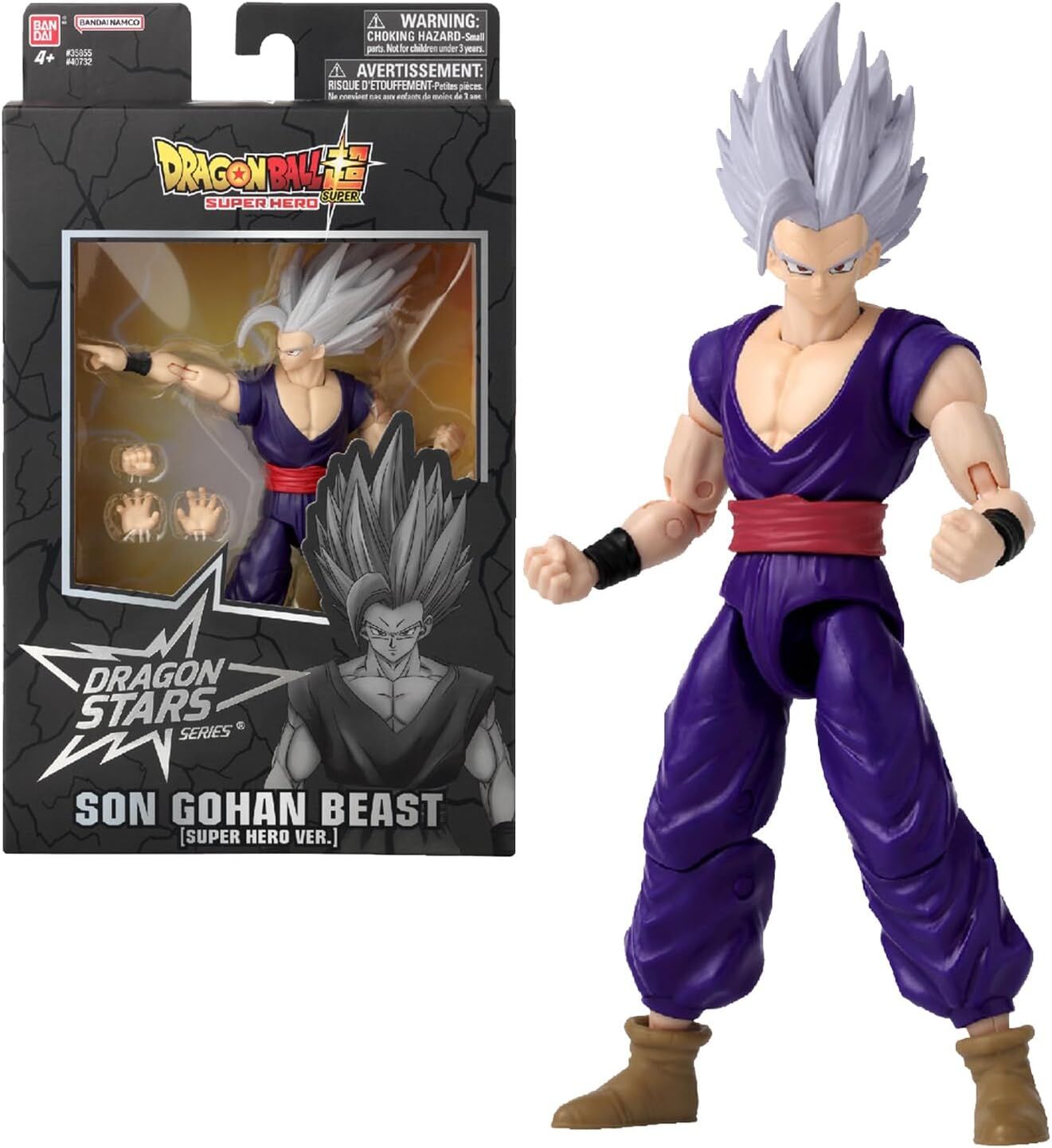 BANDAI 16 cm Dragon Ball Son Gohan Beast Poz Verilebilir Figür, Dragon Stars Serisi