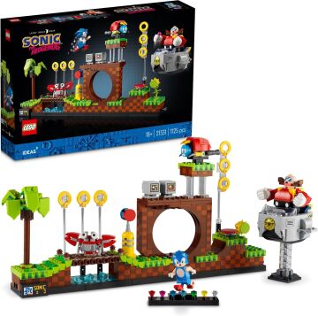 LEGO® Ideas Sonic the Hedgehog Yeşil Tepe Bölgesi 21331 - Yetişkinler için Nostaljik Yapım Seti (1125 Parça)