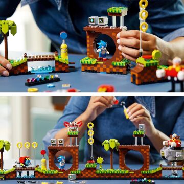 LEGO® Ideas Sonic the Hedgehog Yeşil Tepe Bölgesi 21331 - Yetişkinler için Nostaljik Yapım Seti (1125 Parça)