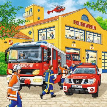 Ravensburger Çocuk Yapbozu - 09401 İtfaiye Parçası - 5 Yaşından İtibaren Çocuklar için, 3 x 49 Parça