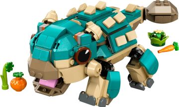 LEGO Jurassic World Yavru Bumpy: Ankylosaurus 76962-7 Yaş ve Üzeri Kretase Kampı Hayranları için Yaratıcı Oyuncak Yapım Seti (358 Parça)