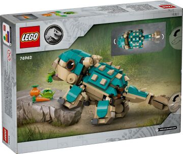LEGO Jurassic World Yavru Bumpy: Ankylosaurus 76962-7 Yaş ve Üzeri Kretase Kampı Hayranları için Yaratıcı Oyuncak Yapım Seti (358 Parça)