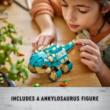 LEGO Jurassic World Yavru Bumpy: Ankylosaurus 76962-7 Yaş ve Üzeri Kretase Kampı Hayranları için Yaratıcı Oyuncak Yapım Seti (358 Parça)