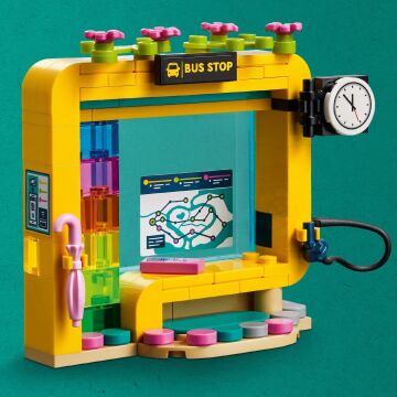 LEGO® Friends Heartlake City Otobüsü 41759-7 Yaş ve Üzeri Çocuklar için İnşa Edilebilen Otobüs, Otobüs Durağı ve 3 Karakter İçeren Yaratıcı Oyuncak Yapım Seti (480 Parça)