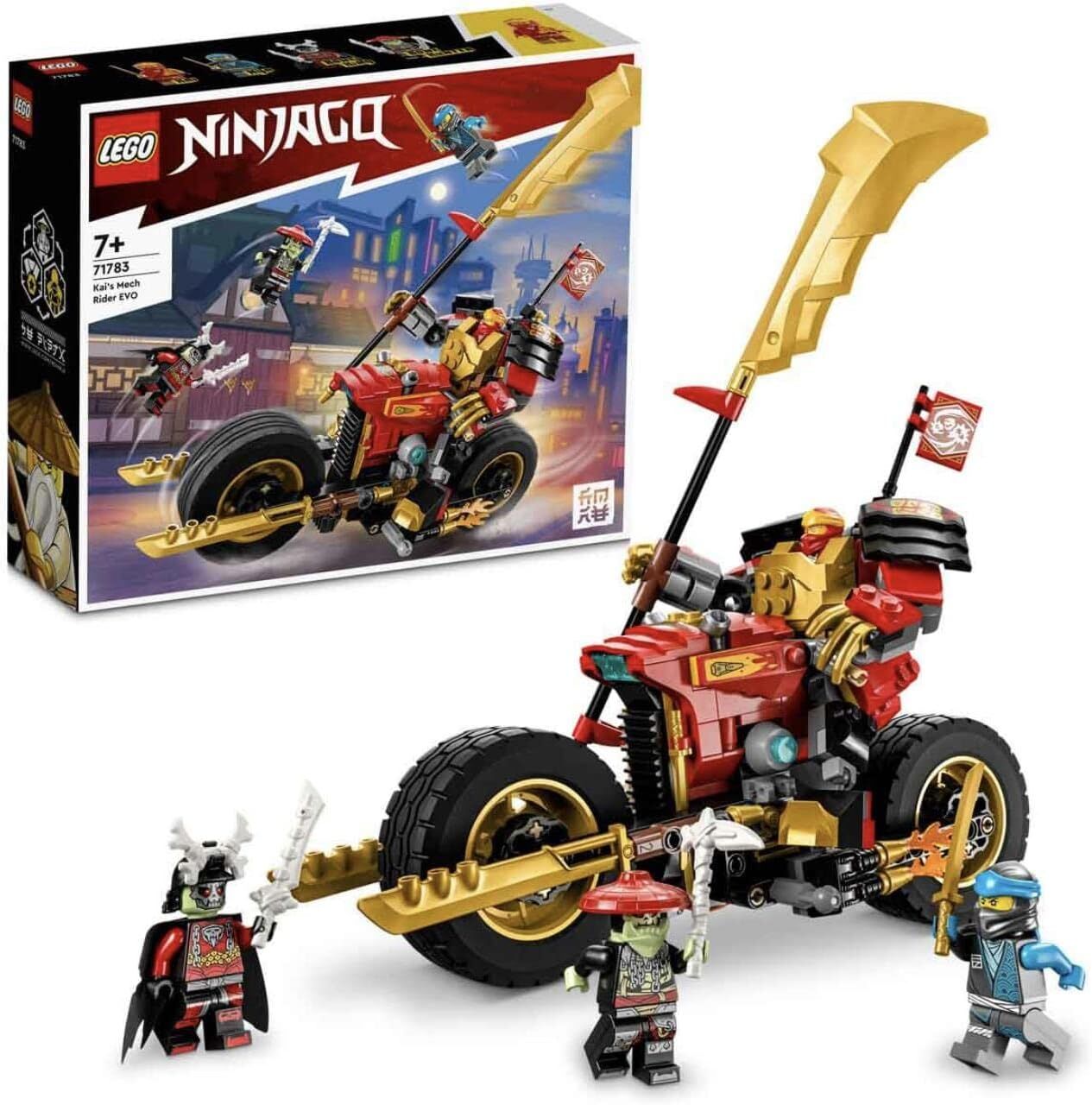 LEGO® NINJAGO® Kai’nin Robot Motosikleti EVO 71783-7 Yaş ve Üzeri Çocuklar için Kai ve İskelet Minifigürleri İçeren Yaratıcı Oyuncak Yapım Seti (312 Parça)