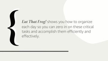 Eat That Frog!: 21 Great Ways to Stop Procrastinating and Get More Done in Less Time