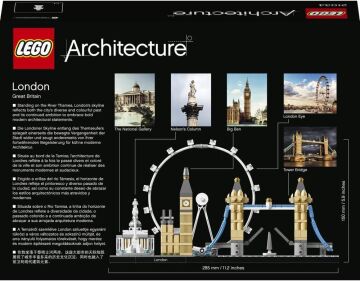 LEGO Architecture Londra 21034 - Seyahat, Mimari ve Tarih Meraklısı Yetişkinler için Koleksiyonluk Sergilenebilir Yapım Seti (468 Parça)