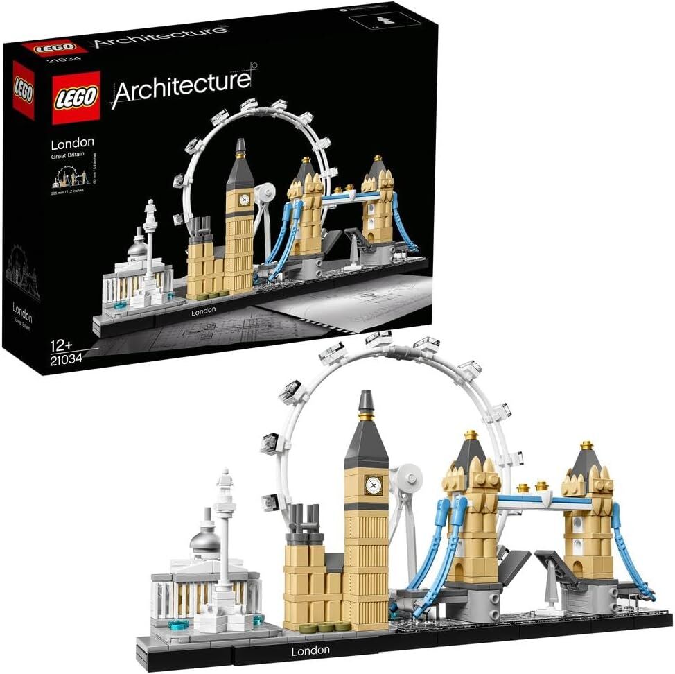 LEGO Architecture Londra 21034 - Seyahat, Mimari ve Tarih Meraklısı Yetişkinler için Koleksiyonluk Sergilenebilir Yapım Seti (468 Parça)