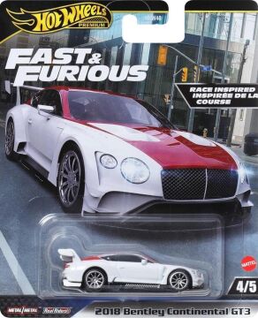 Hot Wheels Fast-Furious Premium Araba 2018 BENTLEY CONTINENTAL GT3 HNW46-HVR63