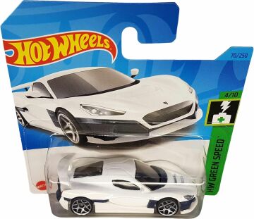 Hot Wheels - Rimac Nevera - HW Green Speed 4/10 - HKK21 - Short Card - Spor araba - Beyaz - Mattel 2023