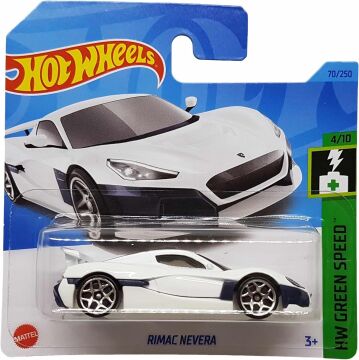 Hot Wheels - Rimac Nevera - HW Green Speed 4/10 - HKK21 - Short Card - Spor araba - Beyaz - Mattel 2023