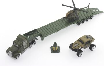 Mega brands Tır Arazi Aracı ve Helikopterli Metal Askeri Araç Seti