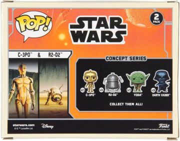 Funko Pop! Disney: Star Wars Concept - C-3PO & R2-D2 (Yalnızca Disney'de) 2'li Paket Bobble-Heads Vinil Figürler