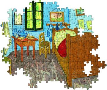 Clementoni - 1000 Parça Museum Collection Yetişkin Puzzle - Van Gogh “Bedroom in Arles''