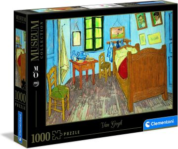 Clementoni - 1000 Parça Museum Collection Yetişkin Puzzle - Van Gogh “Bedroom in Arles''