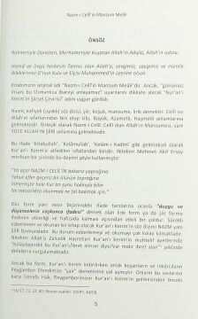 Kur’an-ı Kerim’in Şiirsel Çevirisi: Nazm-ı Celil’in Manzum Meali