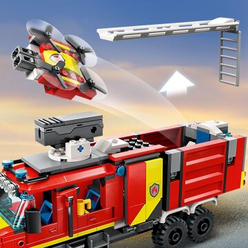 LEGO® City İtfaiye Komuta Kamyonu 60374-7 Yaş ve Üzeri Çocuklar için İnsansız Kara ve Hava Araçları İçeren Oyuncak Yapım Seti (502 Parça)