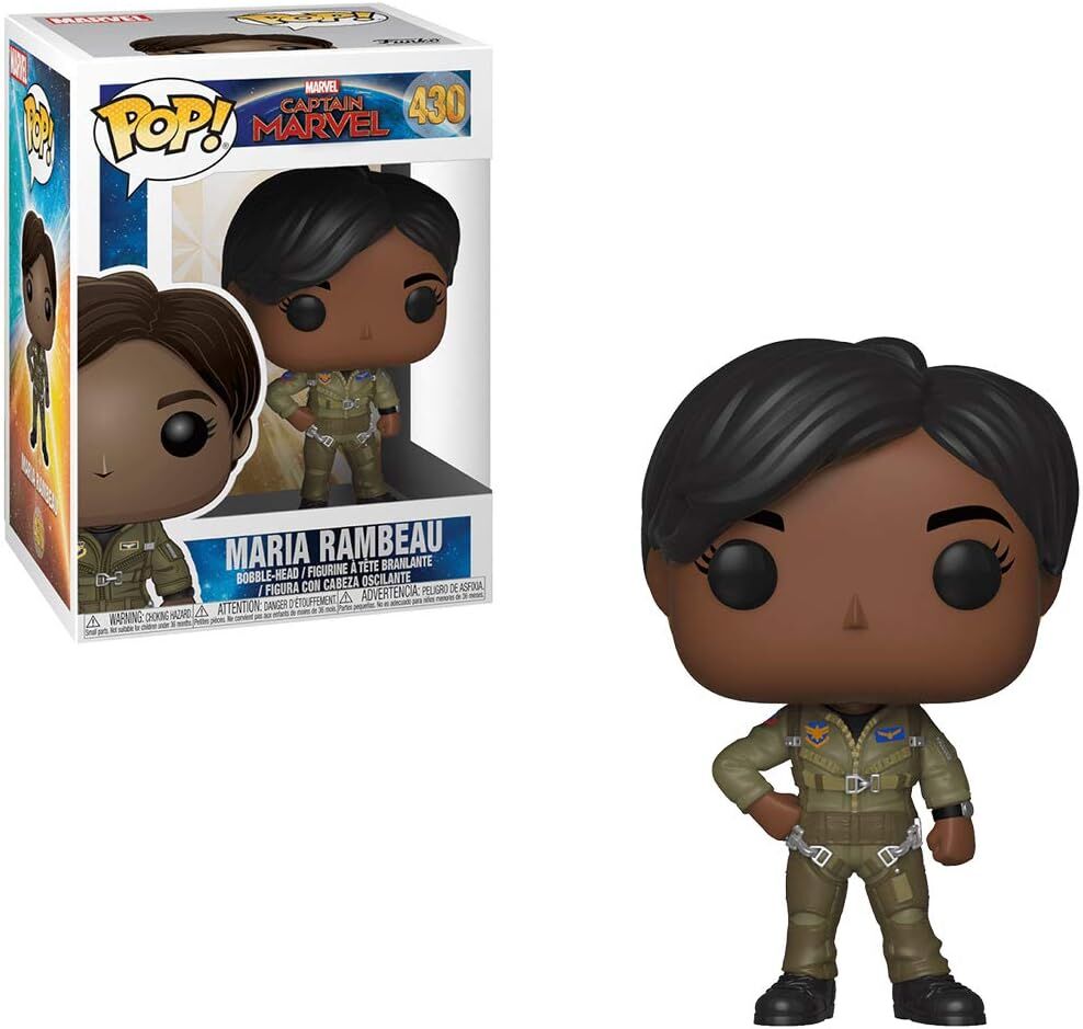 Funko 37585 Bobble Captain Marvel: POP 15 Sammelbares Spielzeug, Mehrfarben