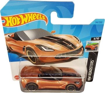 Hot Wheels - Corvette C7 Z06 Convertible - HW Roadsters 4/10 - HKK10 - Short Card - GM - Copper Metal Flake - Mattel 2023