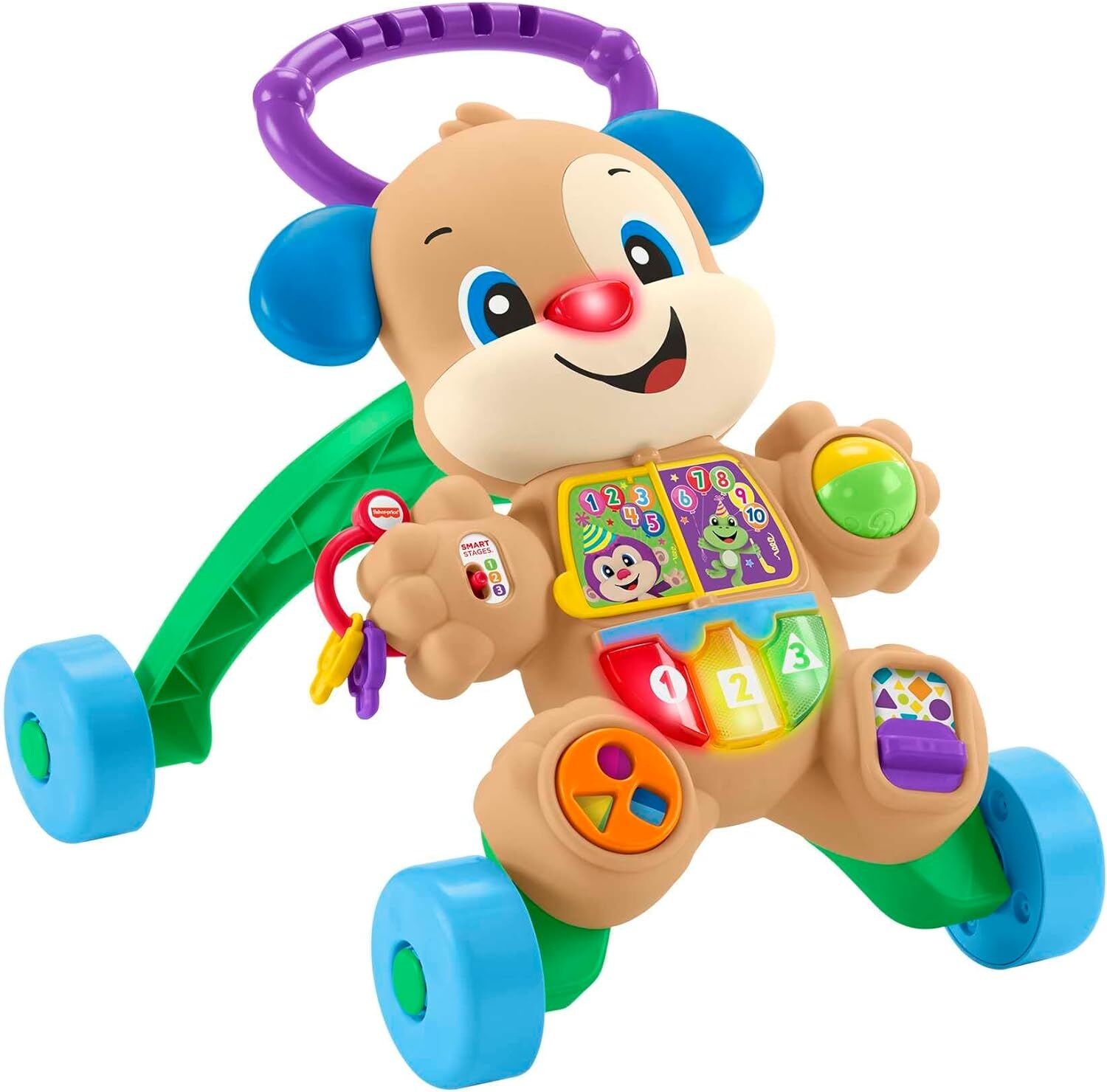 Fisher Price Eğlen & Öğren Yaşa Göre Gelişim, Eğitici Köpekçik Yürüteç (Türkçe), Aynı Zamanda Renkleri, Şekilleri, Sayıları ve Daha Fazlasını Sunar FTG10