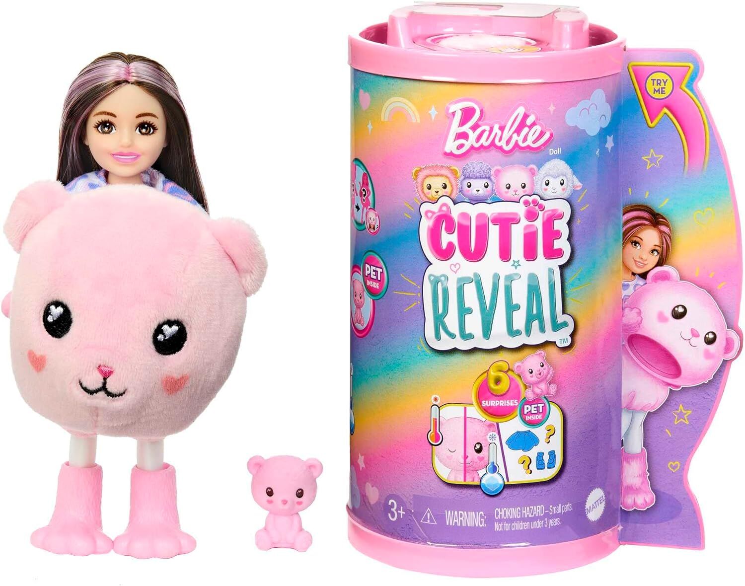 Barbie Cutie Reveal Bebekler Chelsea Sevimli Kostümler Serisi - Ayıcık