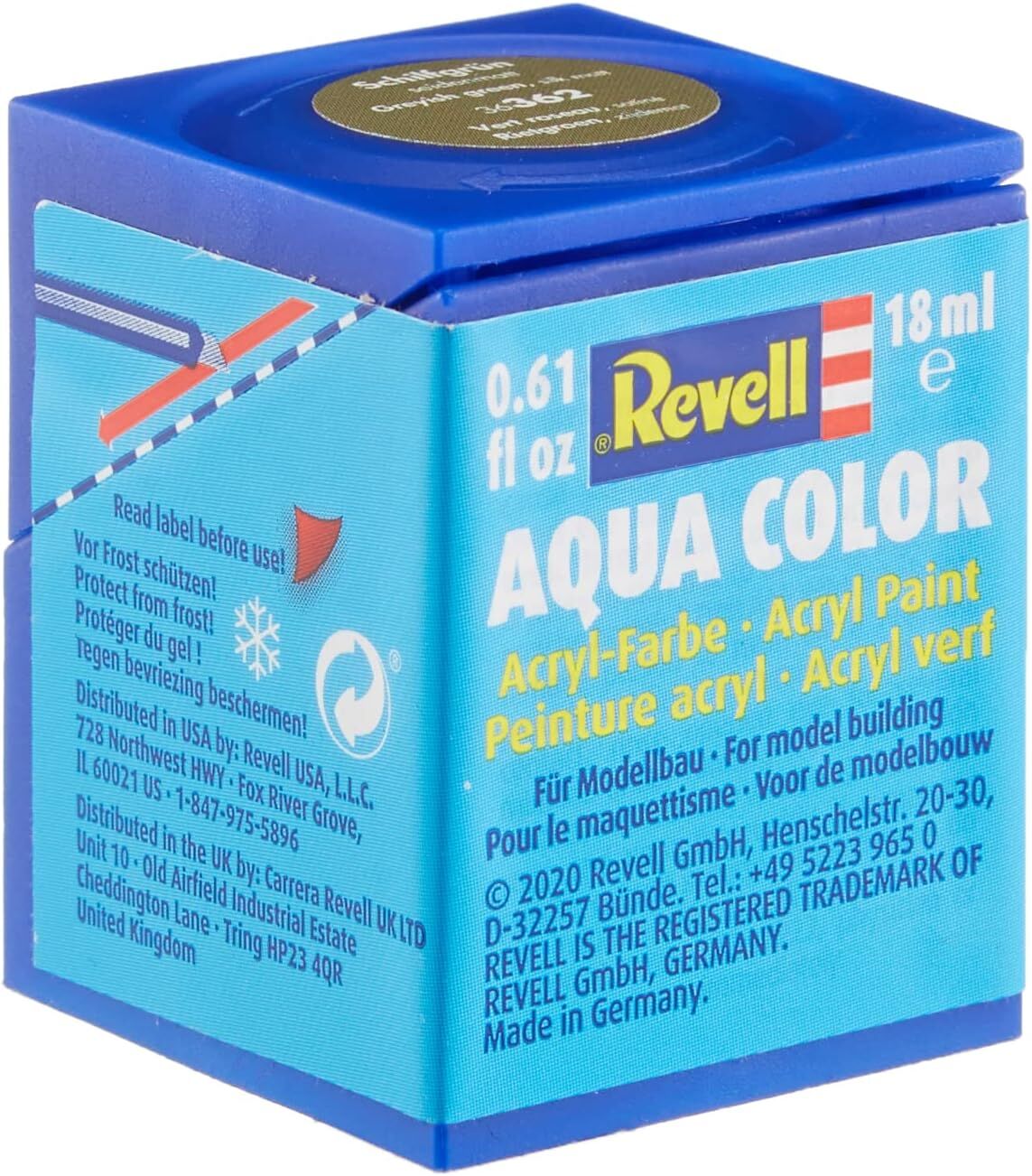 Revell - Su Bazlı Maket Boyası Grimsi Yeşil 18 Ml (36362)