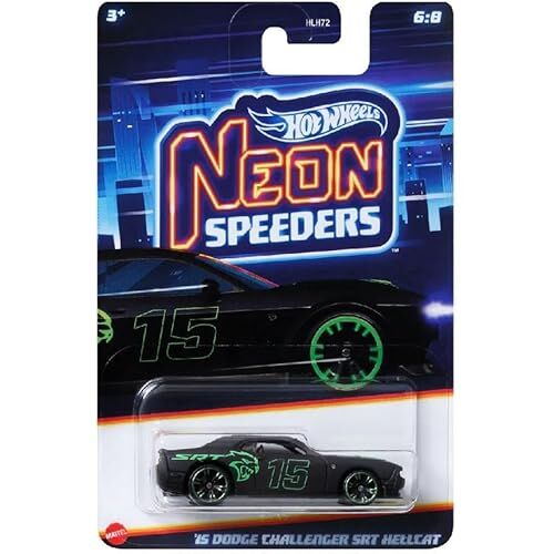 Hot Wheels Neon Yarışçılar HLH72-15 DODGE CHALLENGER SRT HELLCAT HRW80