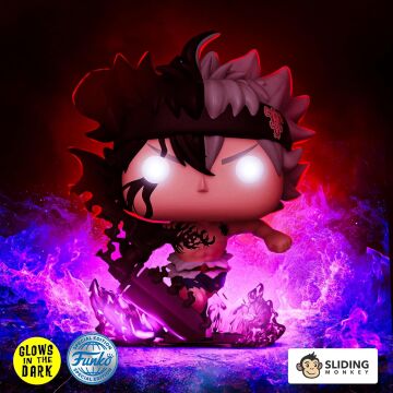 Funko Pop! Animasyon: Black Clover - Black Asta (Glow in the Dark) Figür (Eğlence Dünyası Özel)