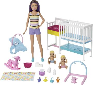Barbie Bebek Bakıcısı Skipper Uyku Eğitiminde Oyun Seti, 3 yaş ve üzeri, GFL38