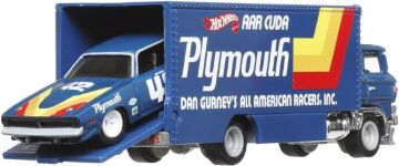 Hot Wheels Premium Car Culture Team Transport FLF56-HRV38 '70 Plymouth AAR Cuda & Sakura Sprinter