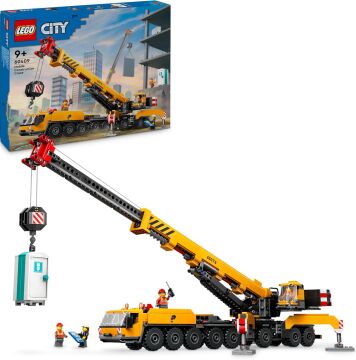 LEGO City Sarı Mobil İnşaat Vinci 60409-9 Yaş ve Üzeri Çocuklar için Yaratıcı Oyuncak Yapım Seti (1116 Parça)