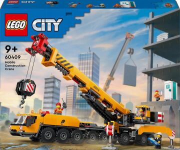 LEGO City Sarı Mobil İnşaat Vinci 60409-9 Yaş ve Üzeri Çocuklar için Yaratıcı Oyuncak Yapım Seti (1116 Parça)