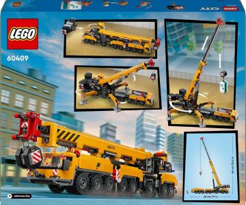 LEGO City Sarı Mobil İnşaat Vinci 60409-9 Yaş ve Üzeri Çocuklar için Yaratıcı Oyuncak Yapım Seti (1116 Parça)