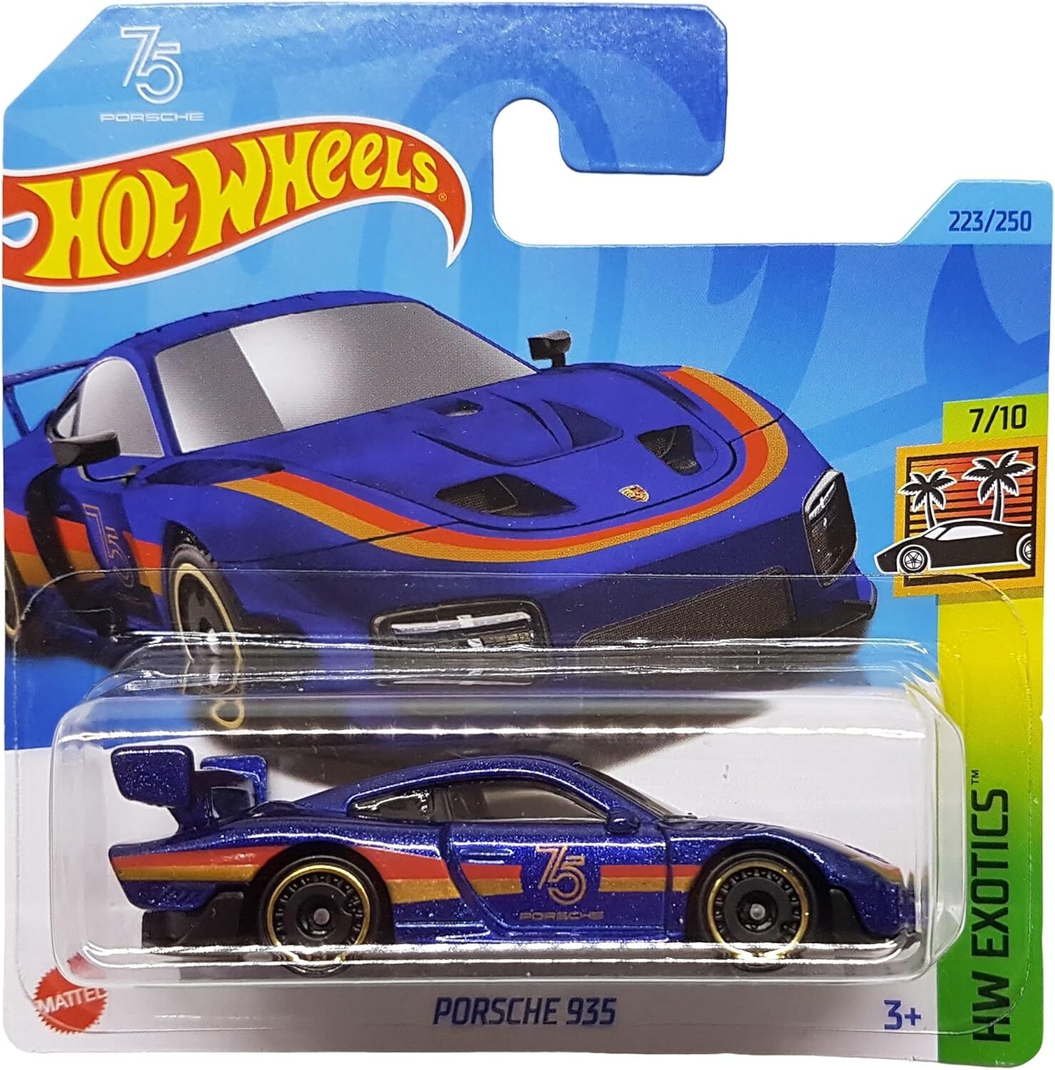 Hot Wheels - Porsche 935 - HW Exotics 7/10 - HKH96 - Kısa Kart - Mavi Metalik - Mattel 2023