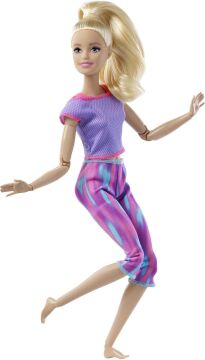 Barbie Sonsuz Hareket Bebeği, Sarışın - Desenli Taytlı, 3 yaş ve üzeri, GXF04