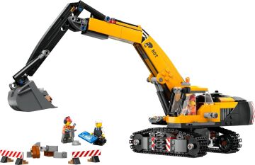 LEGO City Sarı İnşaat Ekskavatörü 60420-8 Yaş ve Üzeri Araçları Seven Çocuklar için Yaratıcı Oyuncak Yapım Seti (633 Parça)
