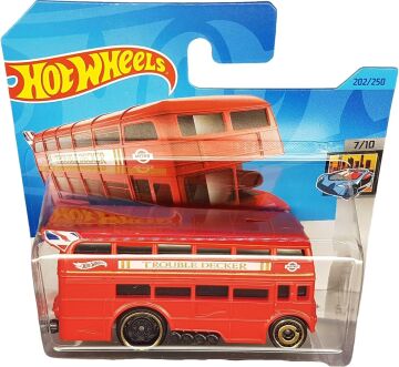 Hot Wheels - Drouble Decker - HW Metro 7/10 - HKG63 - Short Card - Çift katlı otobüs Londra - kırmızı - Mattel 2023