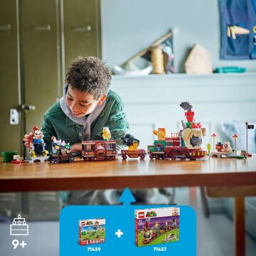 LEGO Super Mario Bowser Ekspres Treni 71437-9 Yaş ve Üzeri Çocuklar için Nintendo Karakteri İçeren Yaratıcı Oyuncak Yapım Seti (1392 Parça)