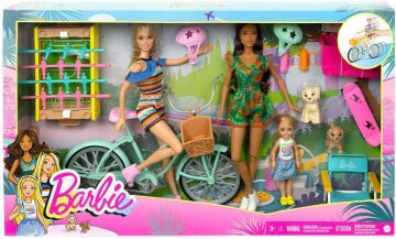 Barbie Mattel - Holiday Fun bebek, bisiklet ve aksesuarlar (GXF32)