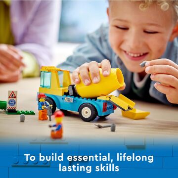 LEGO® City Beton Mikseri 60325-4 Yaş ve Üzeri Çocuklar için Gerçekçi Oyuncak İnşaat Aracı Yapım Seti (85 Parça)