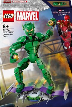 LEGO Marvel Green Goblin Yapım Figürü 76284 - Çocuklar için Planör ve Balkabağı Bombaları İçeren Yaratıcı Oyuncak Yapım Seti (471 Parça)