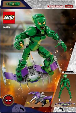 LEGO Marvel Green Goblin Yapım Figürü 76284 - Çocuklar için Planör ve Balkabağı Bombaları İçeren Yaratıcı Oyuncak Yapım Seti (471 Parça)