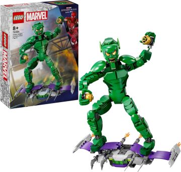 LEGO Marvel Green Goblin Yapım Figürü 76284 - Çocuklar için Planör ve Balkabağı Bombaları İçeren Yaratıcı Oyuncak Yapım Seti (471 Parça)