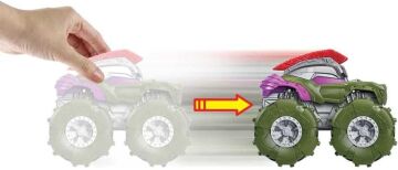 Hot Wheels Monster Trucks 1:43 Çek Bırak Arabalar Marvel Hulk