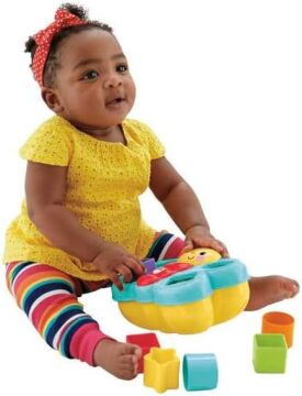 Fisher Price Şekil Eşleştirme Arkadaşı Kelebek, 6 Bloklu, Şekil Eşleştirme Oyunu CDC22