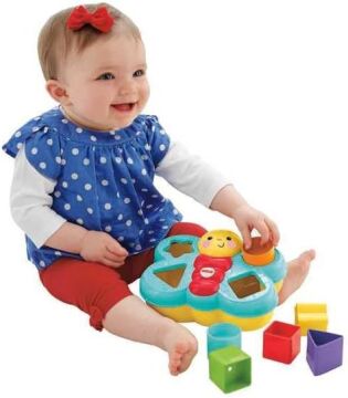 Fisher Price Şekil Eşleştirme Arkadaşı Kelebek, 6 Bloklu, Şekil Eşleştirme Oyunu CDC22