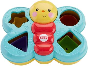 Fisher Price Şekil Eşleştirme Arkadaşı Kelebek, 6 Bloklu, Şekil Eşleştirme Oyunu CDC22