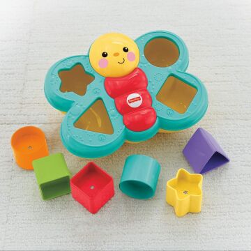 Fisher Price Şekil Eşleştirme Arkadaşı Kelebek, 6 Bloklu, Şekil Eşleştirme Oyunu CDC22