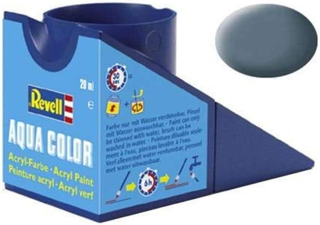 Revell - Su Bazlı Maket Boyası Grimsi Mavi Mat 18 Ml (36179)