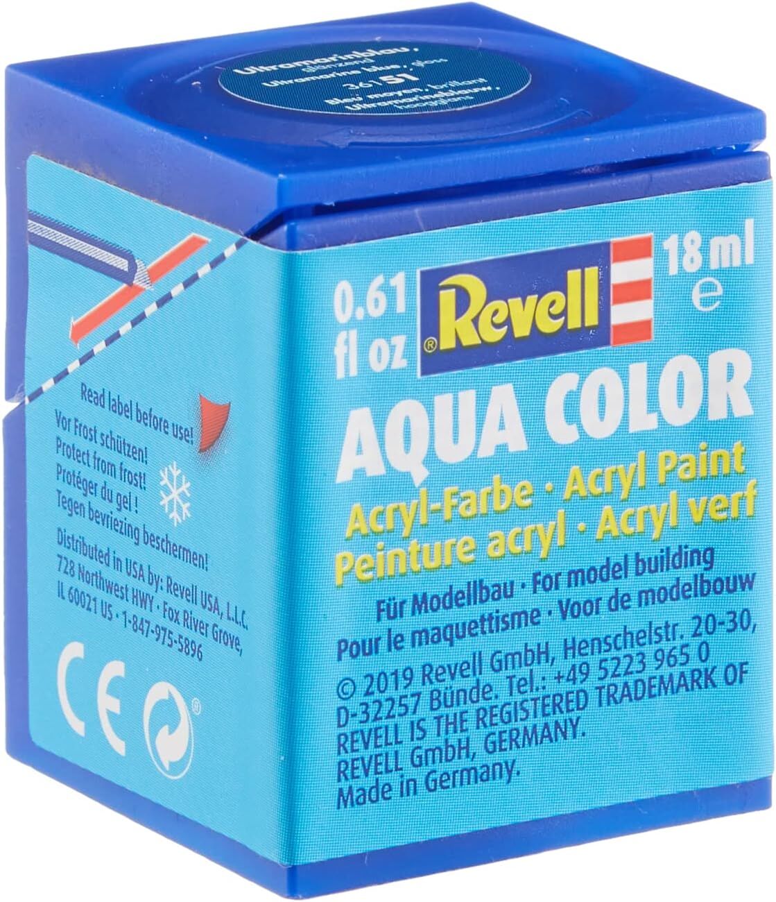 Revell - Su Bazlı Maket Boyası Lacivert Mavi Parlak 18 Ml (36151)